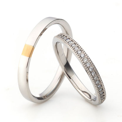 "antique,European,luxury and Simple wedding ring （wedding band,marriage ring）from the Aglobe japan's PRIMA PORTA collection.
Combination marriage ring（wedding ring,wedding band） in platinum and K18 Yellow Gold.
Platinum900  and K18 Yellow Gold.wedding ring （wedding band,marriage ring） with antique and European texture.
Straight type diamond eternity ring"