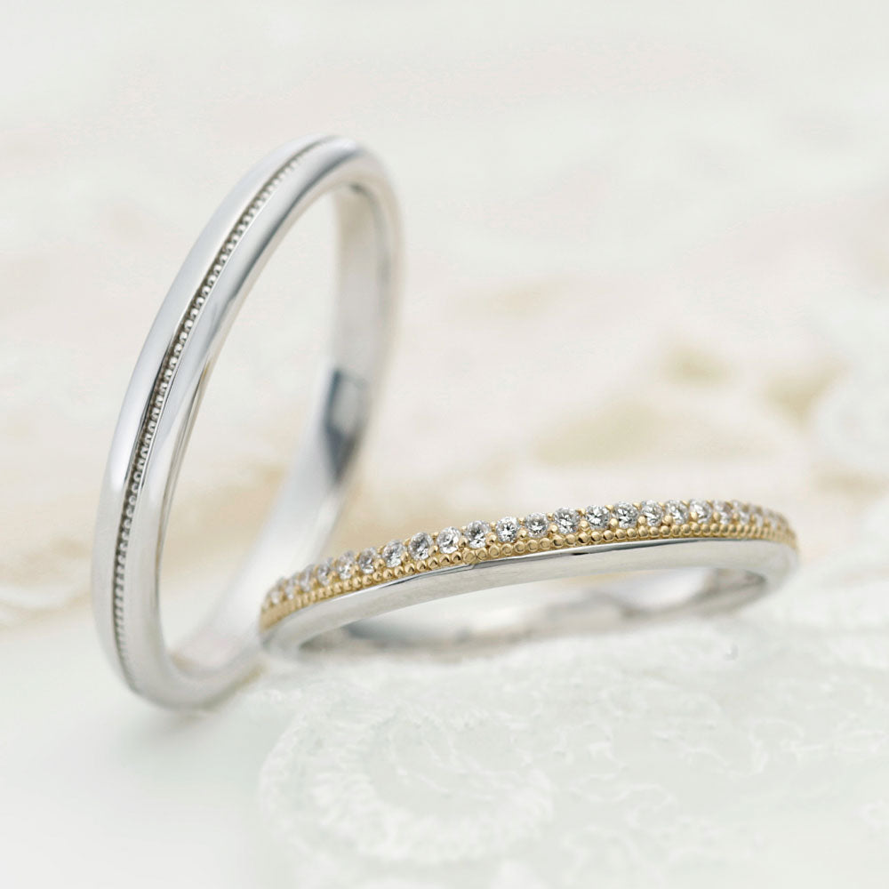 "Simple,standard and European wedding ring （wedding band,marriage ring）from the Aglobe japan's vivage collection.
Platinum900 wedding ring （wedding band,marriage ring） with Simple and European texture.
Rings with milling
Straight type diamond eternity ring"