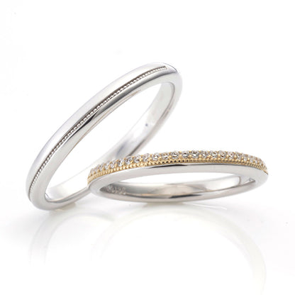 "Simple,standard and European wedding ring （wedding band,marriage ring）from the Aglobe japan's vivage collection.
Platinum900 wedding ring （wedding band,marriage ring） with Simple and European texture.
Rings with milling
Straight type diamond eternity ring"