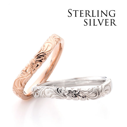 "casual and Hawaiian wedding ring （wedding band,marriage ring）from the Aglobe japan's mauoli collection.
K18 Pink Gold and K18 White Gold wedding ring （wedding band,marriage ring） with unique texture.
Hawaiian gold wedding band with LOKAHI engraving and vintage finish.

"