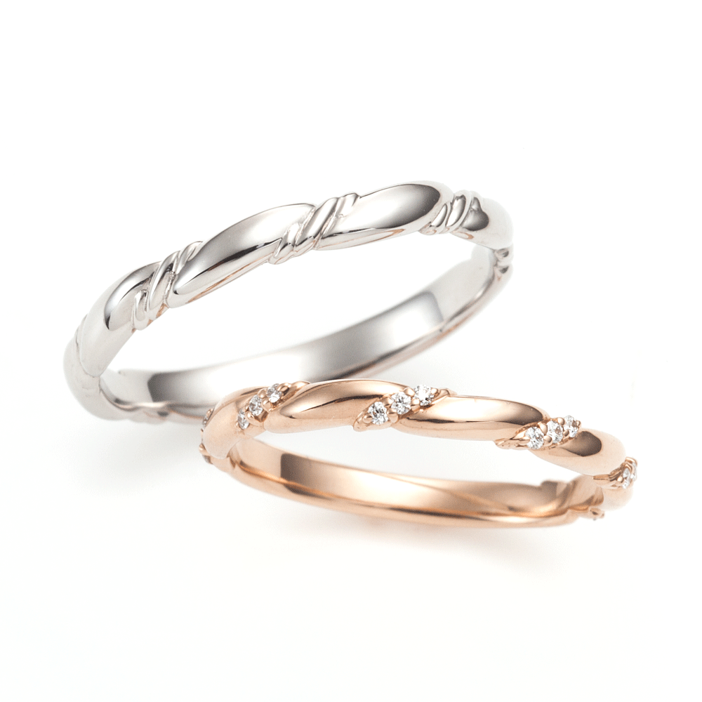 "cute,unique,simple and standard wedding ring （wedding band,marriage ring）from the Aglobe japan's Coffret Couleur collection.
K18 pink gold（rose gold）and Platinum900 wedding ring （wedding band,marriage ring） with luxury and European texture.
"