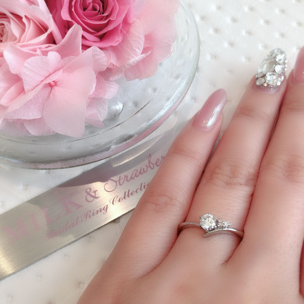 Lab-grown diamond engagement ring 