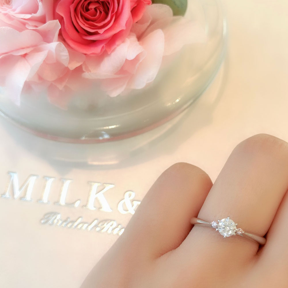 Lab-grown diamond engagement ring 