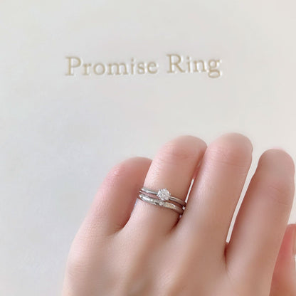 〈U&I〉Platinum Engagement Ring with 0.30ct Lab-Grown